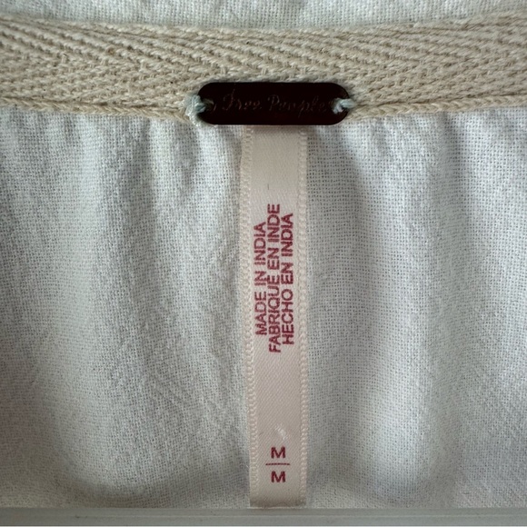 FREE PEOPLE No Plans White Button Front Romper Playsuit EUC C - Picture 10 of 12